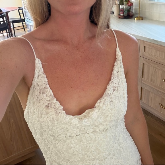 Mango White Crochet Lace Slip Dress - Picture 3 of 10